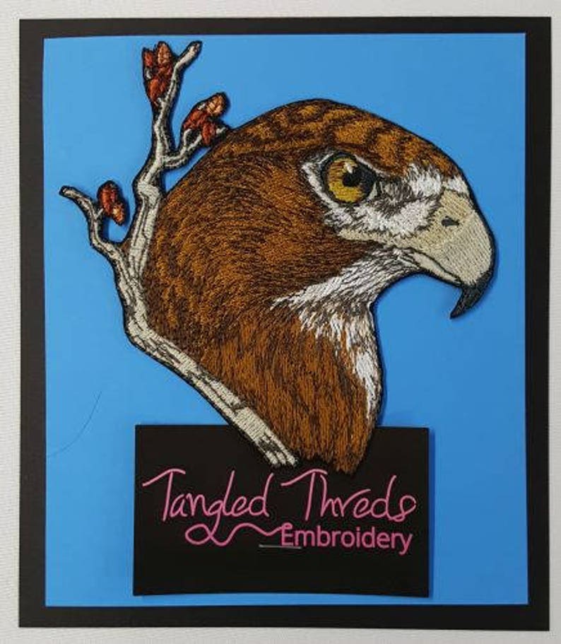 Red-Tailed Hawk, Embroidered Patch 5.2 x 5 image 2