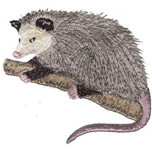 Opossum Embroidered Patch Comes in 2 sizes. Or I can make a new size Iron on or sew on