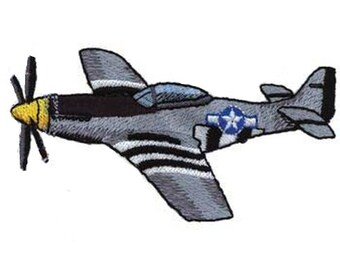 P-51 Mustang, Military, Plane, Embroidered Patches