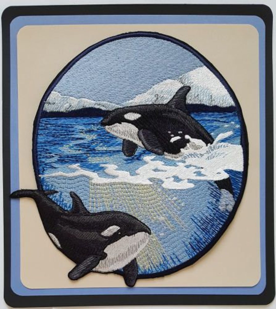 Whale Orca Killer Whale Marine Nautical Embroidered Patch 7.7 X 8 - Etsy