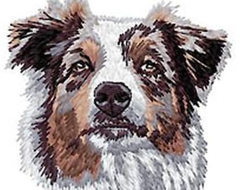 Australian Shepherd, Aussie Dog Embroidered Patches come in 3 sizes