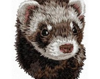 Ferret Embroidered Patches, 3 sizes 2&quot; 3&quot; and 4&quot; Iron on or sew on