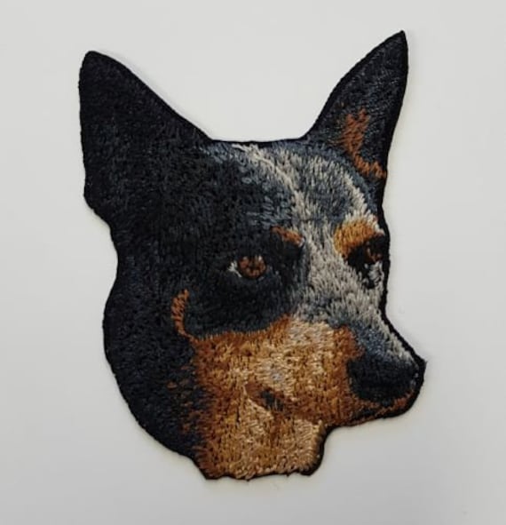 Australian Cattle Dog, Red Heeler, Blue Heeler Embroidered Patches 3 sizes
