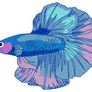 Betta Beta Fish 978 Parches bordados para planchar o coser