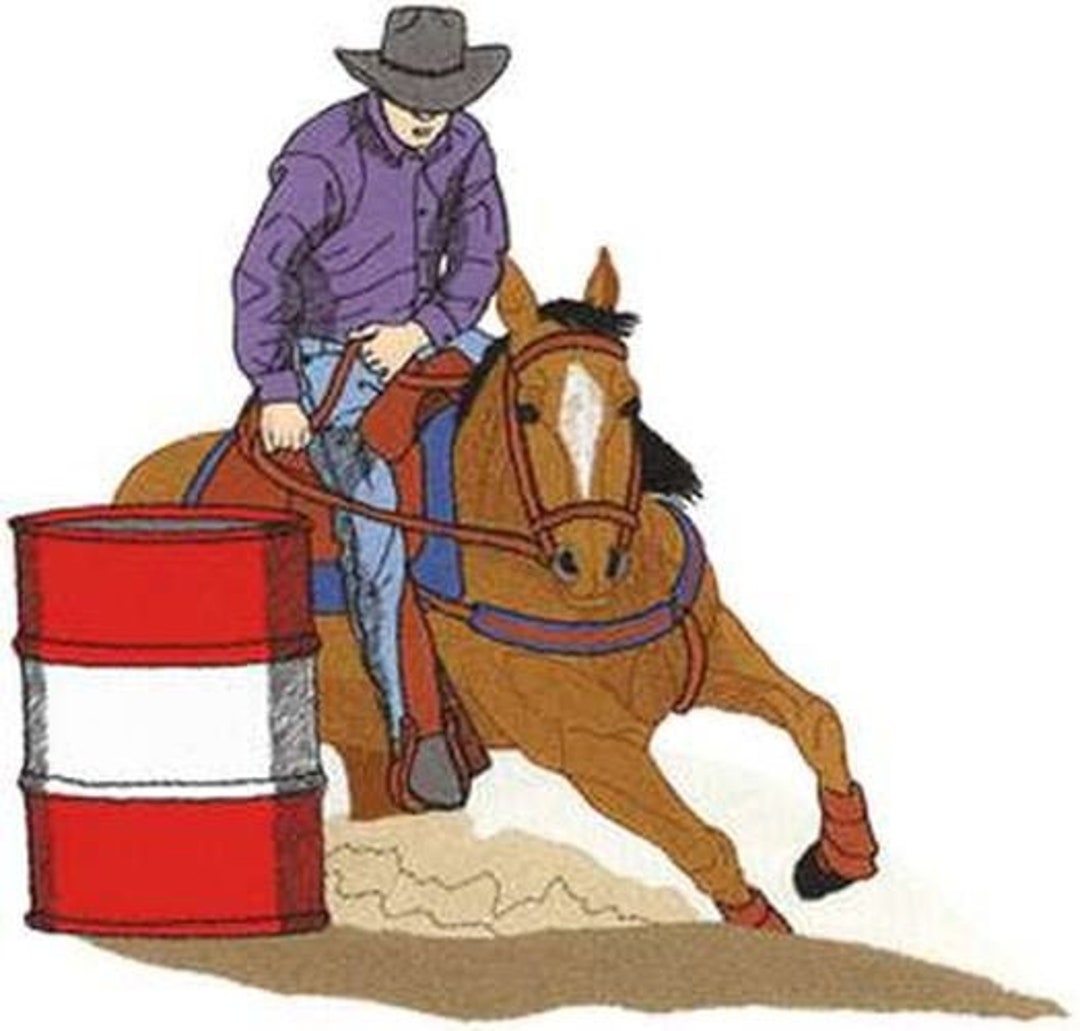 Barrel Racer, Men's Barrel Racing Embroidered Patch 8