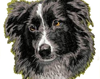 Aufnäher Border Collie #172 in 3 Größen 5,5 cm und 10 cm zum Aufbügeln oder Aufnähen