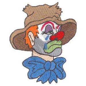 Clown Crying (219) Embroidered Patch 2.4" x 3",