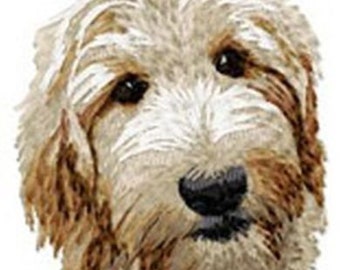 Doodle Goldendoodle or Labradoodle Dog Creme/Beige Embroidered Patches