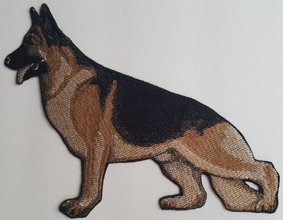 Embroidered Patches 2.9" Tall Or Embroidered Hat German Shepherd Dog 