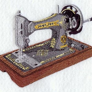 Antique Sewing Machine Embroidered Patch 2 sizes available