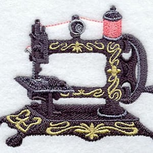 Antique Sewing Machine Embroidered Patch size is 3.8" x 3" or I can make you a new size