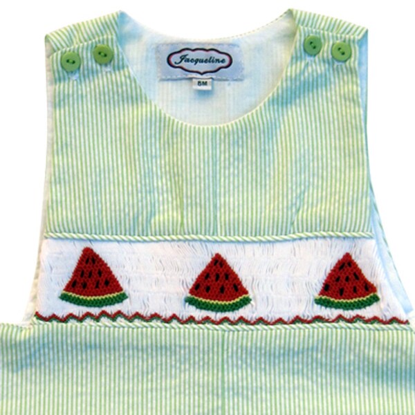 Carriage Boutique Lobster Boys Red Seersucker Shortall main image 1