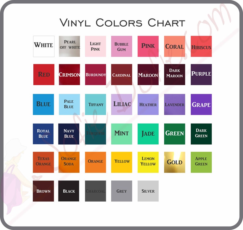 K&ouml;nnte beinhalten: Eine Vinyl-Farbkarte mit 48 Farbmustern. Die Karte enth&auml;lt Farben wie Wei&szlig;, Rot, Blau, Gr&uuml;n, Gelb, Orange, Braun, Schwarz, Grau und Lila.