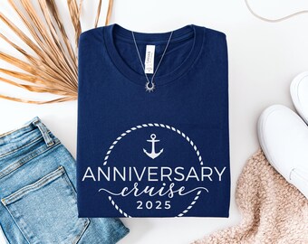 Anniversary Cruise T-Shirt: Couples Nautical Vacation Tee
