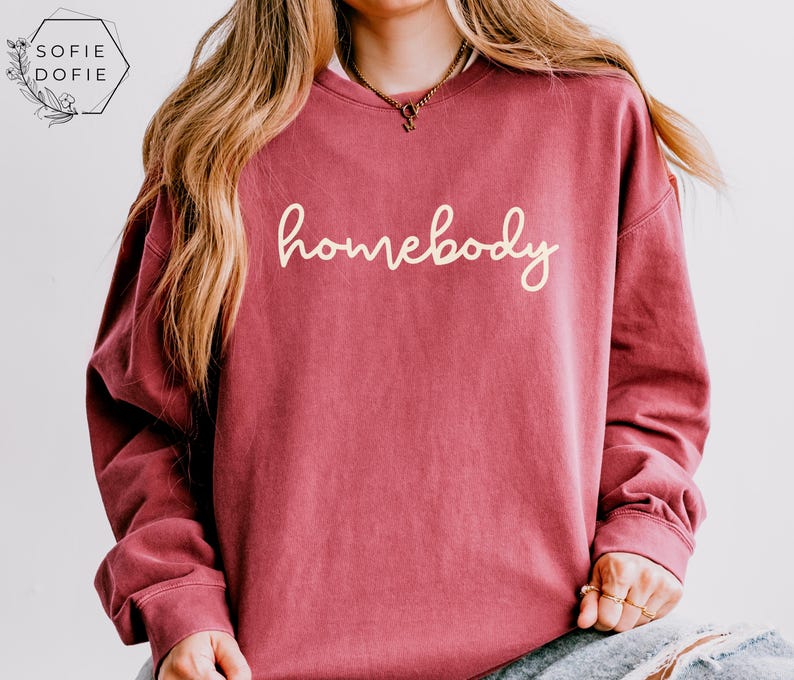Homebody Sweatshirt, Introvert Crewneck, Comfort Colors Sweatshirt immagine 8