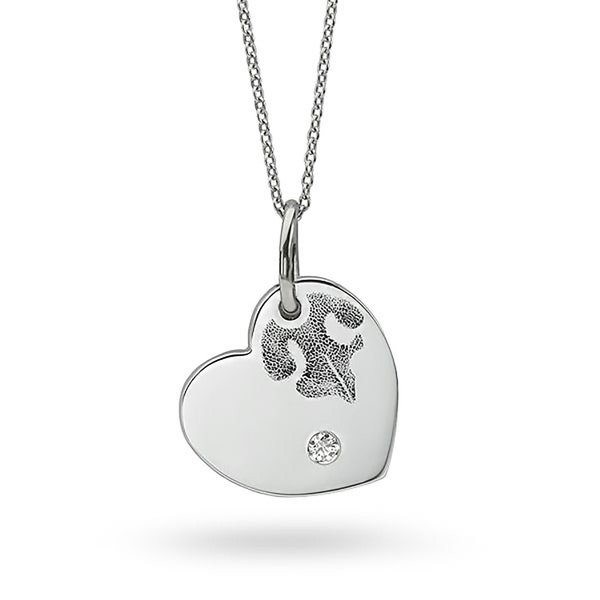 Pet's Nose Print Heart Necklace - Memorial Jewellery - Memorial Pendant - Nose Print Necklace - Personalised Necklace - Pet Memorial
