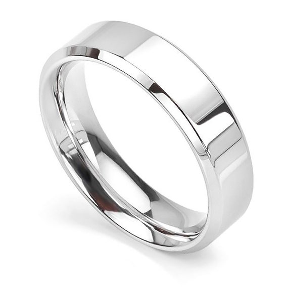 6mm Palladium Diamond Heavy Court Wedding Ring Band - Palladium Rings at  Elma UK Jewellery