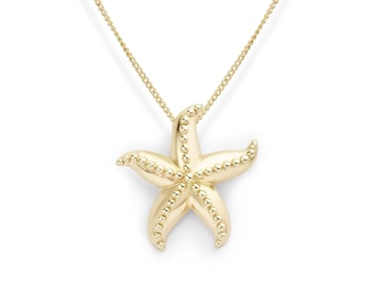 Gold Starfish Necklace - Gold Plated Starfish Necklace - Holiday Jewellery - Beach Necklace - Starfish Jewellery - Starfish