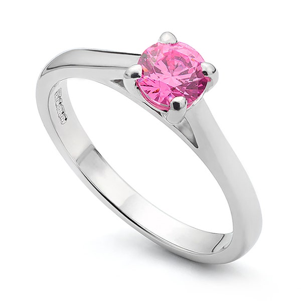 Pink Engagement Ring - Etsy UK