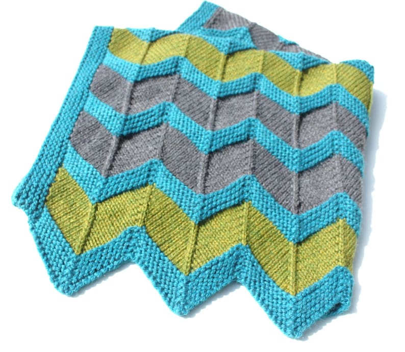 Zip Baby Blanket Pattern Chevron Knit Baby Blanket Pattern in Two to Eight Colors Etsy