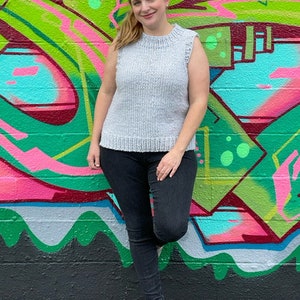 Undergroud Vest Pattern - bulky knit vest using chunky weight yarn - DIY knitting pattern