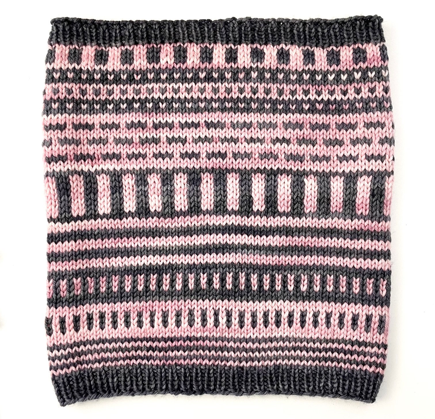 Stranded Colorwork Cowl Show Your Stripes Cowl Knitting Pattern - Knit Using Worsted Weight ...