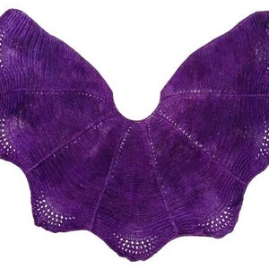 Blooming Shawl Pattern - knit shawl capelet using fingering weight yarn - great for self-stripe and hand-dyed yarns!