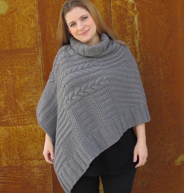 Reluxe Wrap Pattern Knit Wrap Poncho Shawl Using Chunky - Etsy