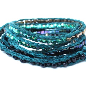 LuLi Bracelet Pattern - Bead Knit Wrap Bracelet Pattern DIY