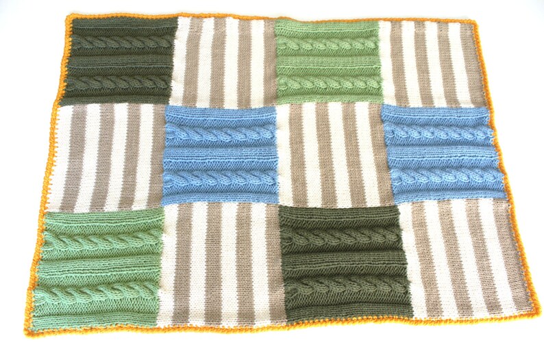 Zoe Baby Blanket Pattern Cable and Stripe Knit Baby Blanket Pattern