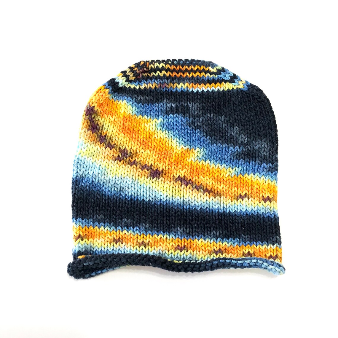 Tie Dyed Baby Beanie Knitting Pattern for Hipster Newborns to Etsy