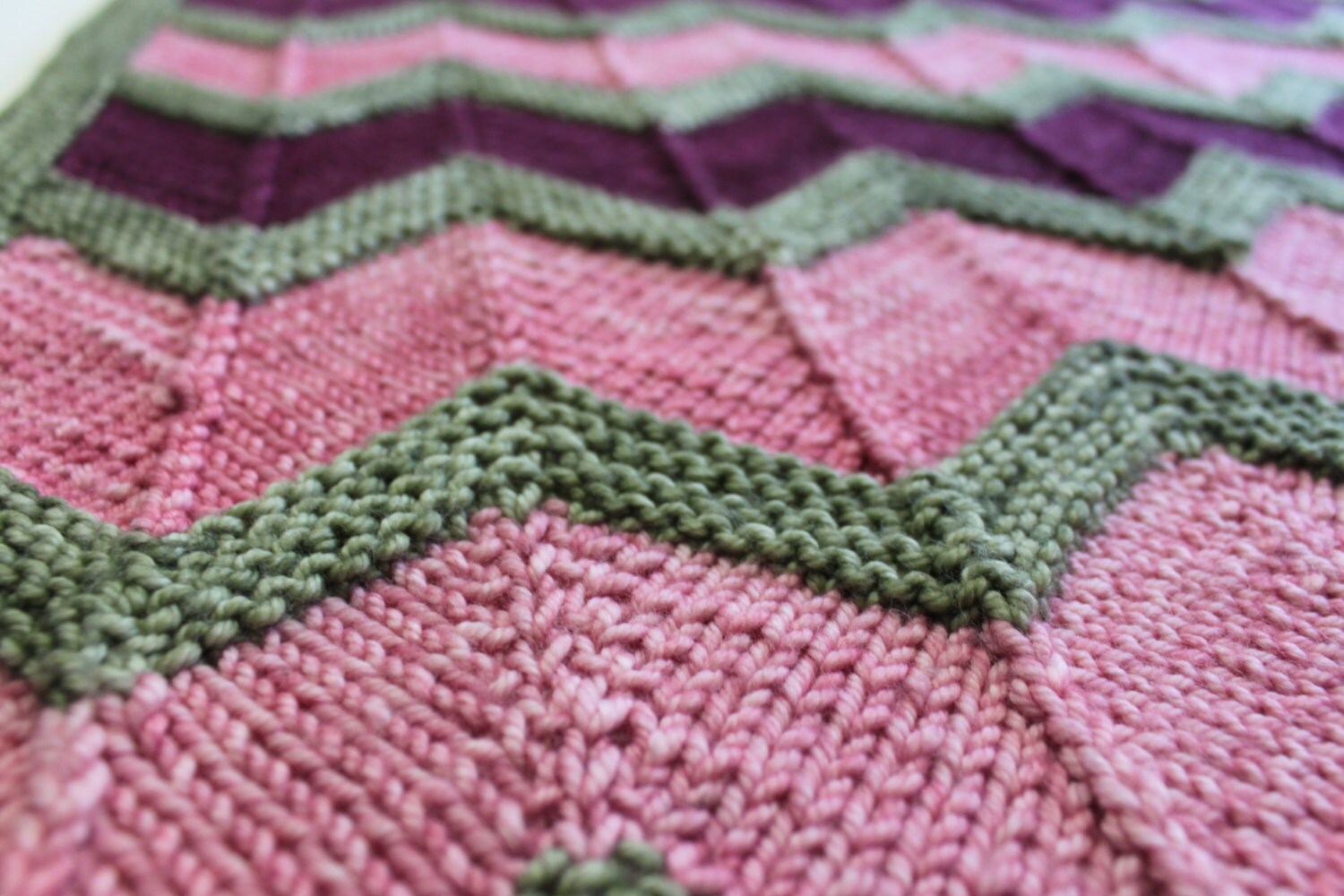 Zip Baby Blanket Pattern Chevron Knit Baby Blanket Pattern in Two to