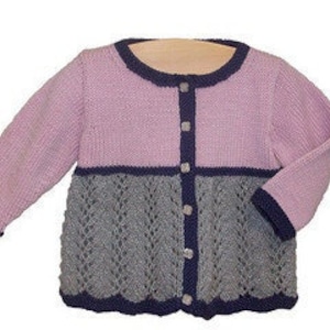Angelica Cardigan Knitting Pattern - Baby to 12 year-old