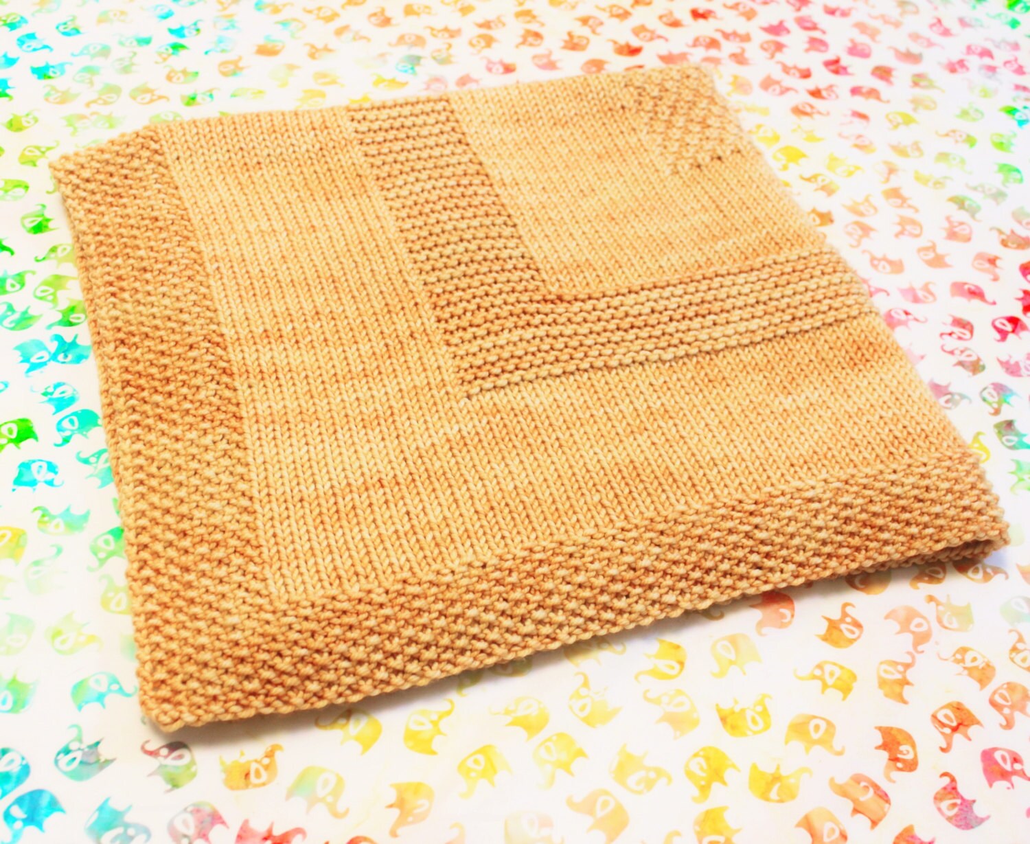 Cube Blanket Pattern Textured Knit Baby Blanket Reversible Etsy