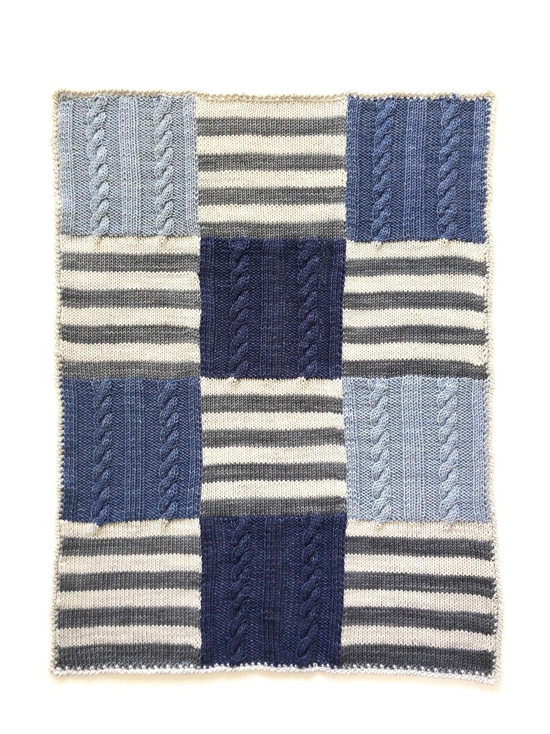 Zoe Baby Blanket Pattern Cable and Stripe Knit Baby Blanket Pattern