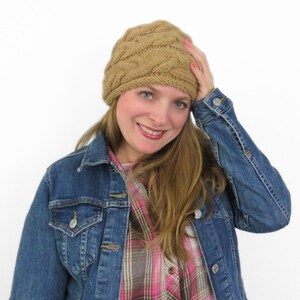Ski Bunny Cabled Knit Hat Pattern – Heavy Worsted Weight (PDF Pattern)