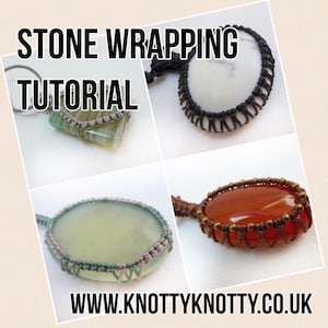 TUTORIAL Macrame Stone Wrapping / Macrame Stone Tying / Knotty Knotty Macrame