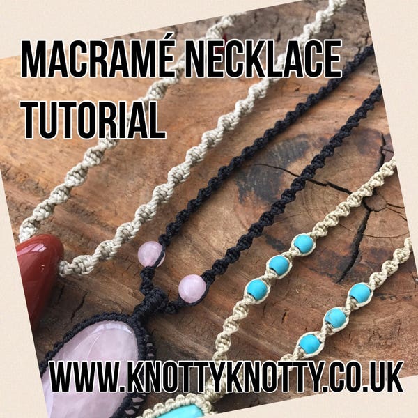 TUTORIAL Collar Macrame / Collar Espiral Macrame DIY / Macrame Nudoso Nudoso