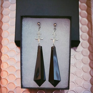 Black outlet metallic earrings