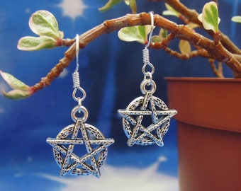 Pentacle Earrings - Witch Earrings - Wiccan Earrings - Pentacle Jewellery