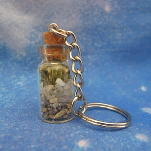 Calming Spell Keyring Anxiety Talisman Calming Bottle Anxiety Relief image 1