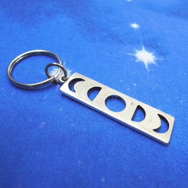 Moon Phase Keyring - Moon Phase - Celestial Keyring - Moon Keyring