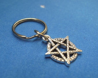 Pentacle Keyring - Witch Keyring - Wiccan Keychain - Pentacle Keyring - Bag Charm