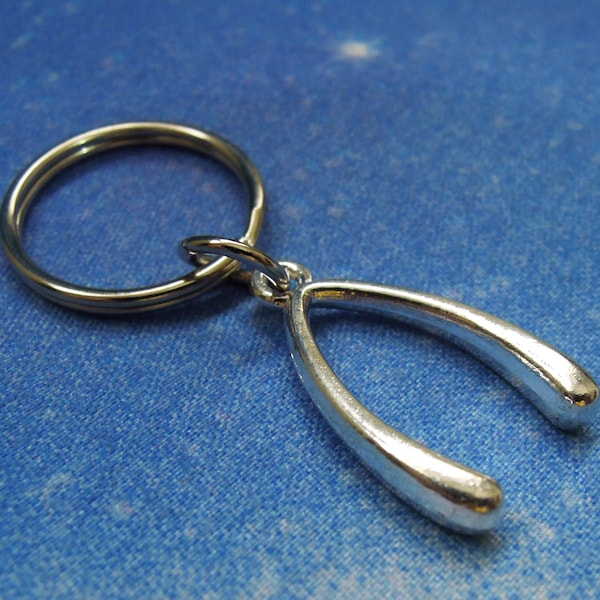 Wishbone Keychain - Good Luck Charm - Wishbone Keyring - Lucky Charm