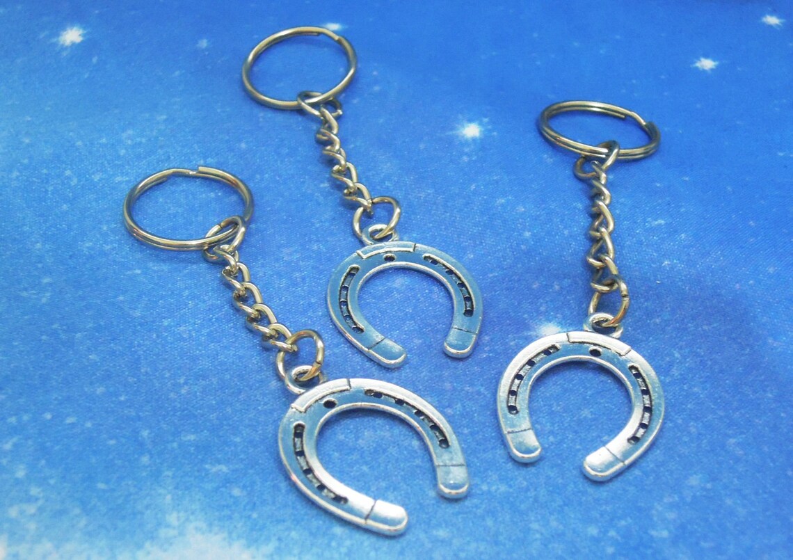 Horseshoe Keyring Lucky Charm Horseshoe Charm Good Luck Etsy