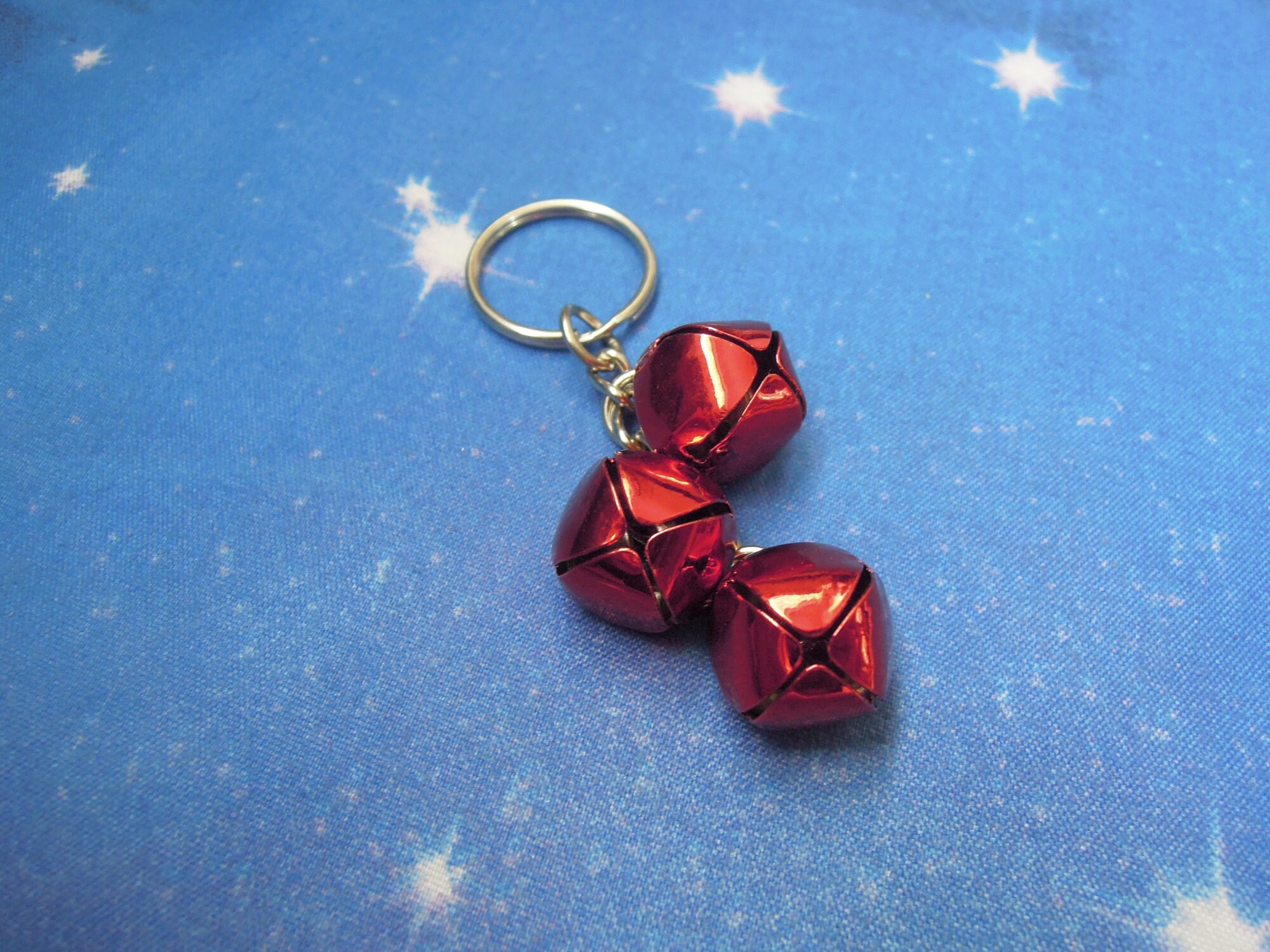 Bell Keyring - Ringing Bell Keyring - Jingling Bell - Red Bell Bag ...