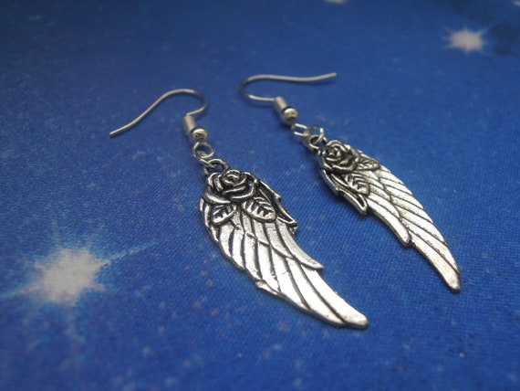 Buy Wing Earrings Angel Wing Earrings Bird Wing Earrings Guardian Angel Online in India Etsy