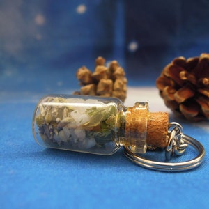 Calming Spell Keyring Anxiety Talisman Calming Bottle Anxiety Relief image 3