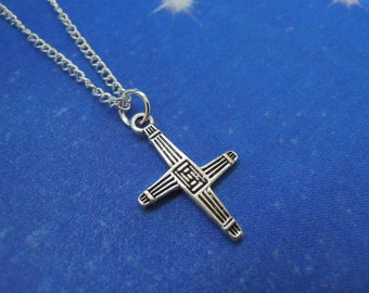 Bridget's Cross Necklace - Saint Bridget's Cross - Imbolc Necklace - Wiccan Necklace