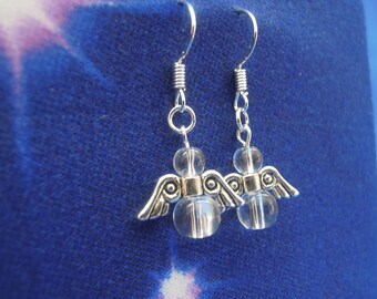 Angel Earrings - Quartz Earrings - Quartz Angel - Guardian Angel